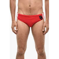 Slipi Solid Color Swim Brief With Embossed Logo Barbati