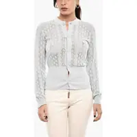 Cardigane Perforated Cardigan With Logoed Buttons Femei