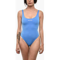 Costume de baie intregi Solid Color One Piece Swimsuit With Logo Femei