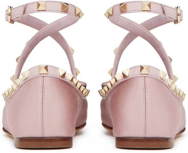 Balerini Valentino Garavani Satin Rockstud Ballerina LILAC Femei (BM 18110290) 3