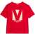 Valentino Garavani Cotton T-Shirt With "Chez Valentino" Print RED