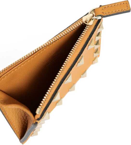 Portofele Valentino Garavani Rockstud Wallet ORANGE Femei (BM 18110323) 3