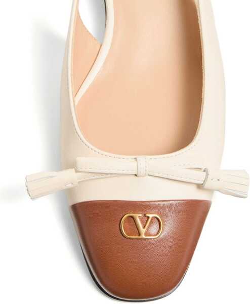 Balerini Valentino Garavani Ballerina Slingback Valet Du Roi IVORY Femei (BM 18110326) 4