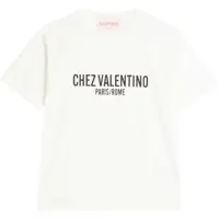 Tricouri Cotton T-Shirt With "Chez Valentino" Print Barbati