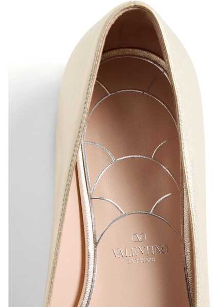 Balerini Valentino Garavani Mary-Jane Preshoes Ballerina In Kidskin PINK Femei (BM 18110350) 5