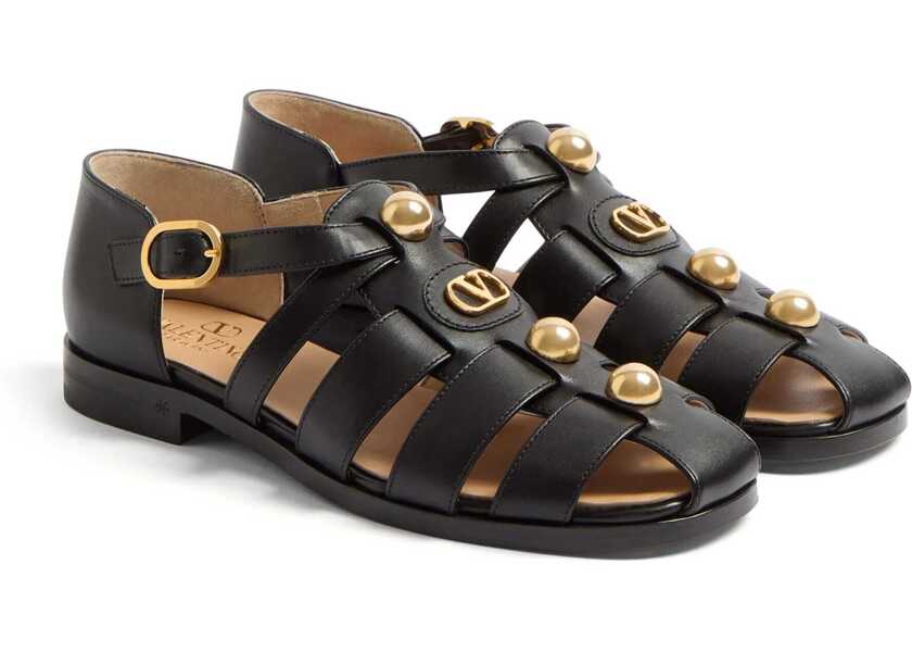 Sandale Valentino Garavani Sandal Fisherman Vlogo Signature BLACK Femei (BM 18110368) 2