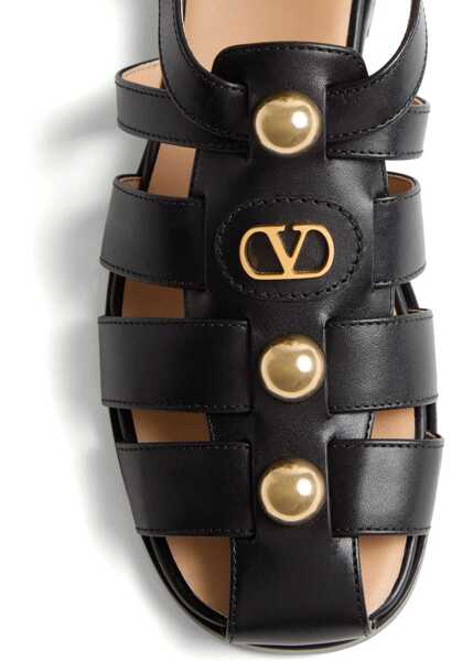 Sandale Valentino Garavani Sandal Fisherman Vlogo Signature BLACK Femei (BM 18110368) 4