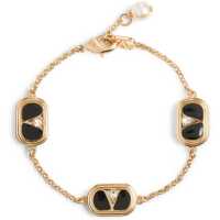 Bratari Metal, Enamel, Crystal And Swarovski® Pearl "Ovalette" Bracelet Femei