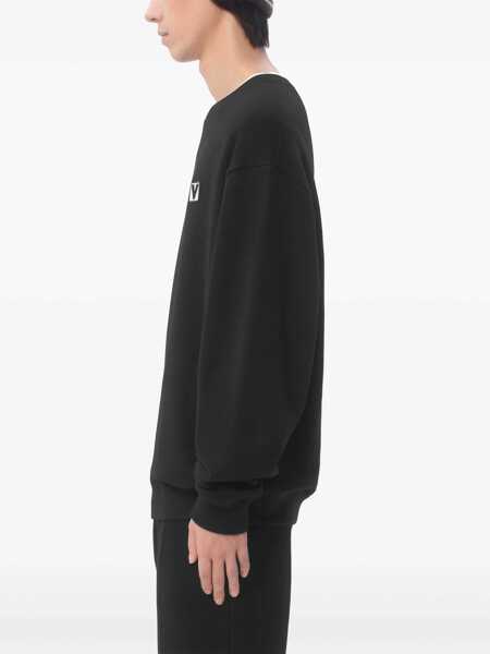 Bluze de trening Valentino Garavani Cotton Crewneck Sweatshirt With Chez Valentino Patch BLACK Barbati (BM 18110458) 5