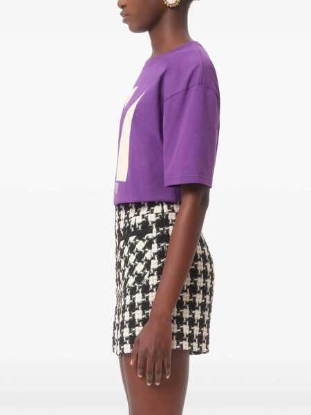 Tricouri Valentino Garavani Chez Valentino Print T-Shirt PURPLE Femei (BM 18110464) 5