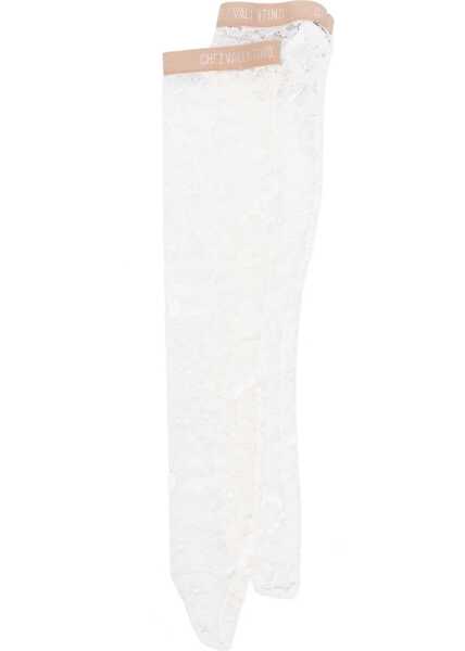 Sosete Valentino Garavani Lace Knee-High IVORY Femei (BM 18110509) 1