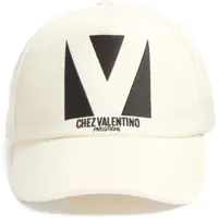 Sepci pentru Barbati - Sepci Valentino Garavani Chez Valentino Embroidered Baseball Cap WHITE Barbati (BM 18110608) - B-mall.ro