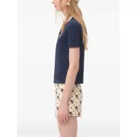 Imbracaminte Valentino Garavani Dama - Tricouri Polo Valentino Garavani Embroidered Cotton Sweatshirt Polo Shirt BLUE Femei (BM 18110623) - B-mall.ro