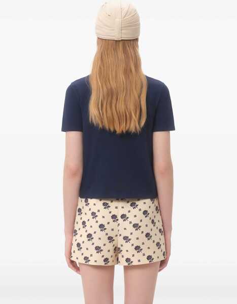 Tricouri Polo Valentino Garavani Embroidered Cotton Sweatshirt Polo Shirt BLUE Femei (BM 18110623) 5