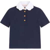 Tricouri Polo Embroidered Cotton Sweatshirt Polo Shirt Femei