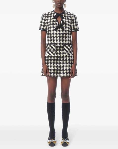 Rochii casual Valentino Garavani Embroidered Damier Light Tweed Short Dress MULTICOLOUR Femei (BM 18110629) 3