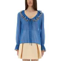 Bluze Light Georgette Print Plusdepois Shirt Femei