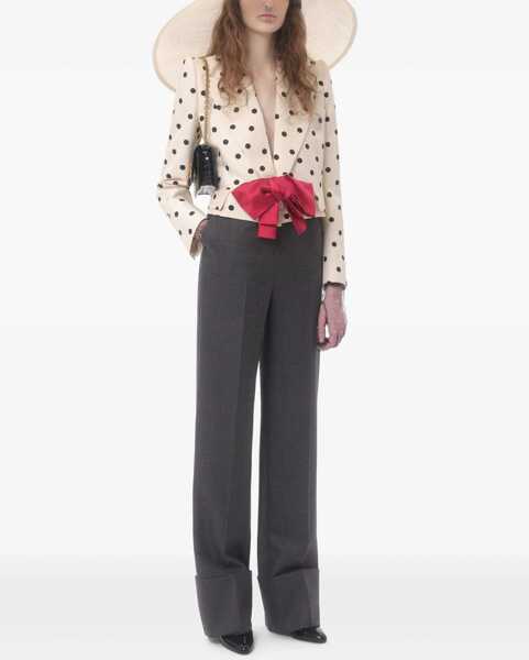 Pantaloni casual Valentino Garavani Virgin Wool Pants GREY Femei (BM 18110725) 2