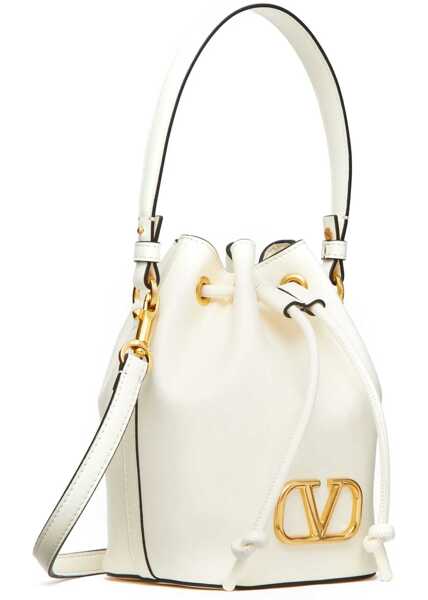 Genti tip postas Valentino Garavani Vlogo Singature Mini Bucket Bag IVORY Femei (BM 18110743) 3