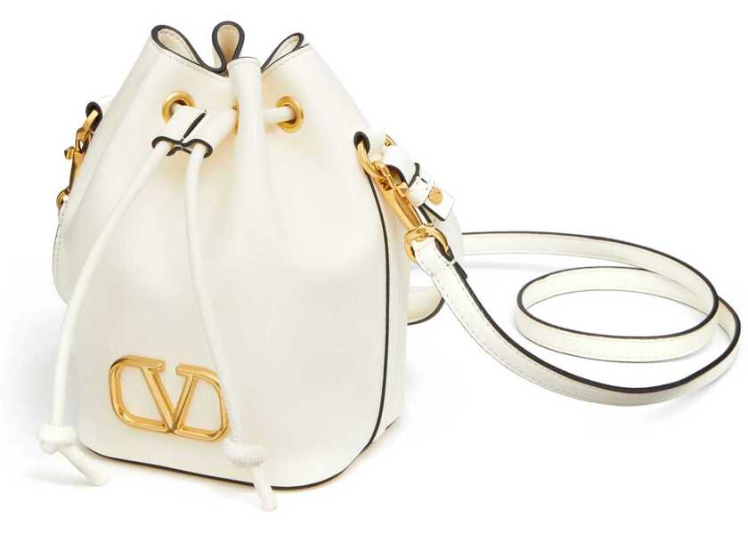 Genti tip postas Valentino Garavani Vlogo Singature Mini Bucket Bag IVORY Femei (BM 18110743) 5