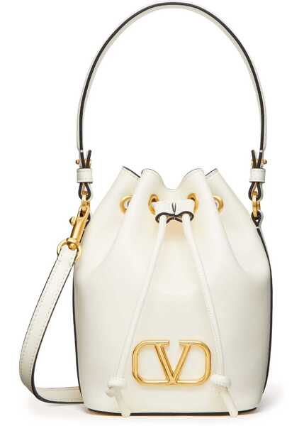 Genti tip postas Valentino Garavani Vlogo Singature Mini Bucket Bag IVORY Femei (BM 18110743) 1