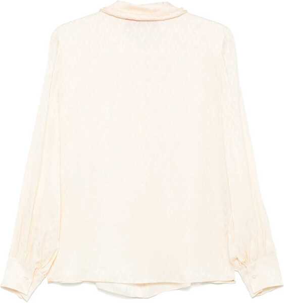 Bluze Valentino Garavani Toute La V Silk Jacquard Shirt IVORY Femei (BM 18110761) 2