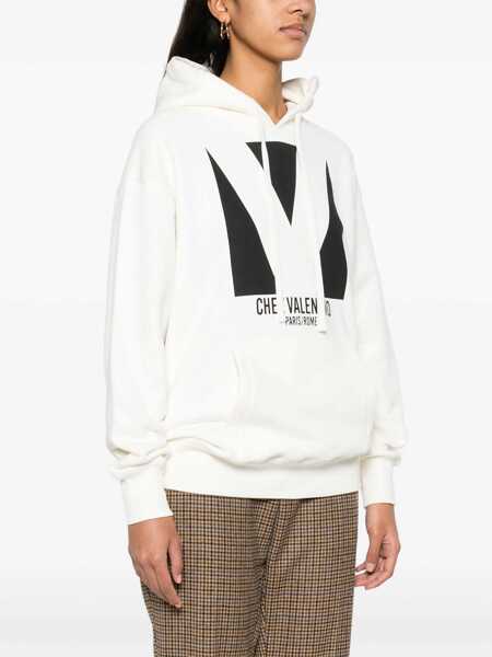 Bluze de trening Valentino Garavani Cotton Hoodie With Print IVORY Femei (BM 18110794) 3