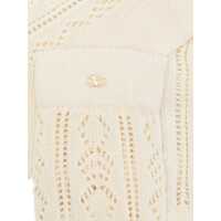 Sosete Valentino Garavani Dama - Sosete Valentino Garavani Perforated Cotton Socks With Vlogo BEIGE Femei (BM 18110839) - B-mall.ro
