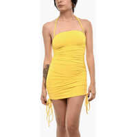 Costume de baie intregi Draped Strapless Mini Beah Cover Up Femei