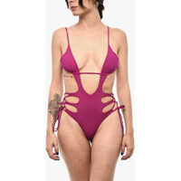 Costume de baie intregi Solid Color One Piece Swimsuit With Cut-Out Details Femei