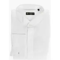 Camasi elegante Jacquard Cotton Wing-Tip Shirt Barbati