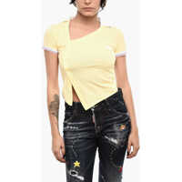 Tricouri Polo Asymmetrical Cut Top With Polo Neck Femei