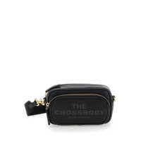 Genti de umar 'The Crossbody' Black Shoulder Bag With Logo Embossed On The Front In Hammered Leather Woman Femei