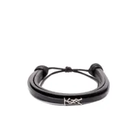 Bratari Saint Laurent Cassandre Leather Bracelet Barbati