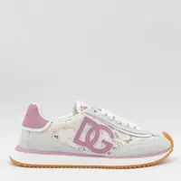Sneakers Dolce & Gabbana White And Pink Dg Cushion Sneakers Femei