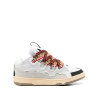 Sneakers 'Curb' Sneakers With Multicolor Laces In Leather White Unisex Femei