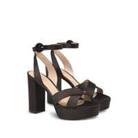 Sandale Gianvito Rossi Dama - Sandale Gianvito Rossi Gianvito Rossi Crepe Satin Sandals T.070 Shoes BROWN Femei (BM 18114066) - B-mall.ro