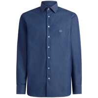 Camasi Etro Navy Blue Cotton Shirt Barbati