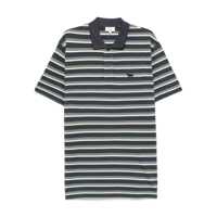 Tricouri Polo Maison Kitsuné Profile Fox Patch Tri Color Stripes Polo Clothing Barbati