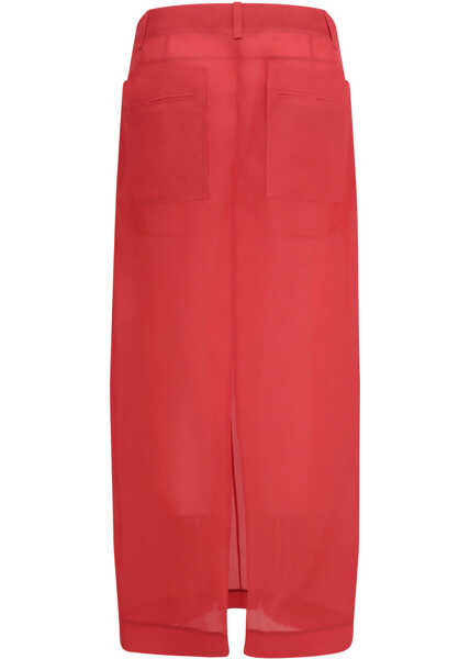 Fuste Khaite Lucian midi Skirt RASPBERRY Femei (BM 18115504) 2