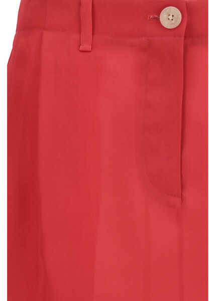 Fuste Khaite Lucian midi Skirt RASPBERRY Femei (BM 18115504) 3