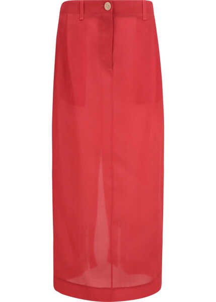 Fuste Khaite Lucian midi Skirt RASPBERRY Femei (BM 18115504) 1