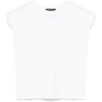 Tricouri T-Shirt with tulle appliqués Femei