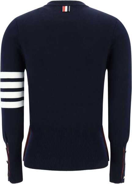 Pulovere Thom Browne Virgin wool Sweater NAVY Femei (BM 18116314) 2