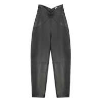 Pantaloni casual The Attico Leather Pants Femei