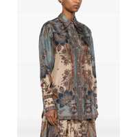 Camasi ZIMMERMANN Dama - Camasi ZIMMERMANN Ascension Multicolor Shirt With Classic Collar And All-Over Print In Silk Woman MULTICOLOR Femei (BM 18158454) - B-mall.ro