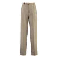 Pantaloni casual Bottega Veneta Prince Of Wales Checked Wool Trousers Femei