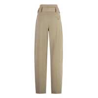 Pantaloni casual Bottega Veneta Dama - Pantaloni casual Bottega Veneta Bottega Veneta Cotton Gabardine Trousers Beige Femei (BM 18160875) - B-mall.ro