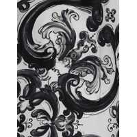 Camasi Dolce & Gabbana pentru Barbati - Camasi Dolce & Gabbana Maiolica Black And White Bowling Shirt With Cuban Collar And All-Over Print In Silk Man Multicolor Barbati (BM 18163089) - B-mall.ro