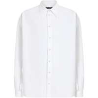 Camasi White Shirt With Classic Collar And Dropped Shoulders In Linen Man Barbati